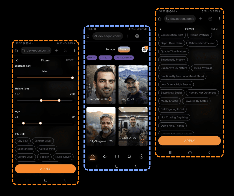 Advanced filters feature
